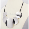 Fashion Rope Chain Stainless Steel Disc Chunky Statement Necklace